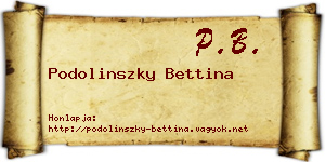 Podolinszky Bettina névjegykártya